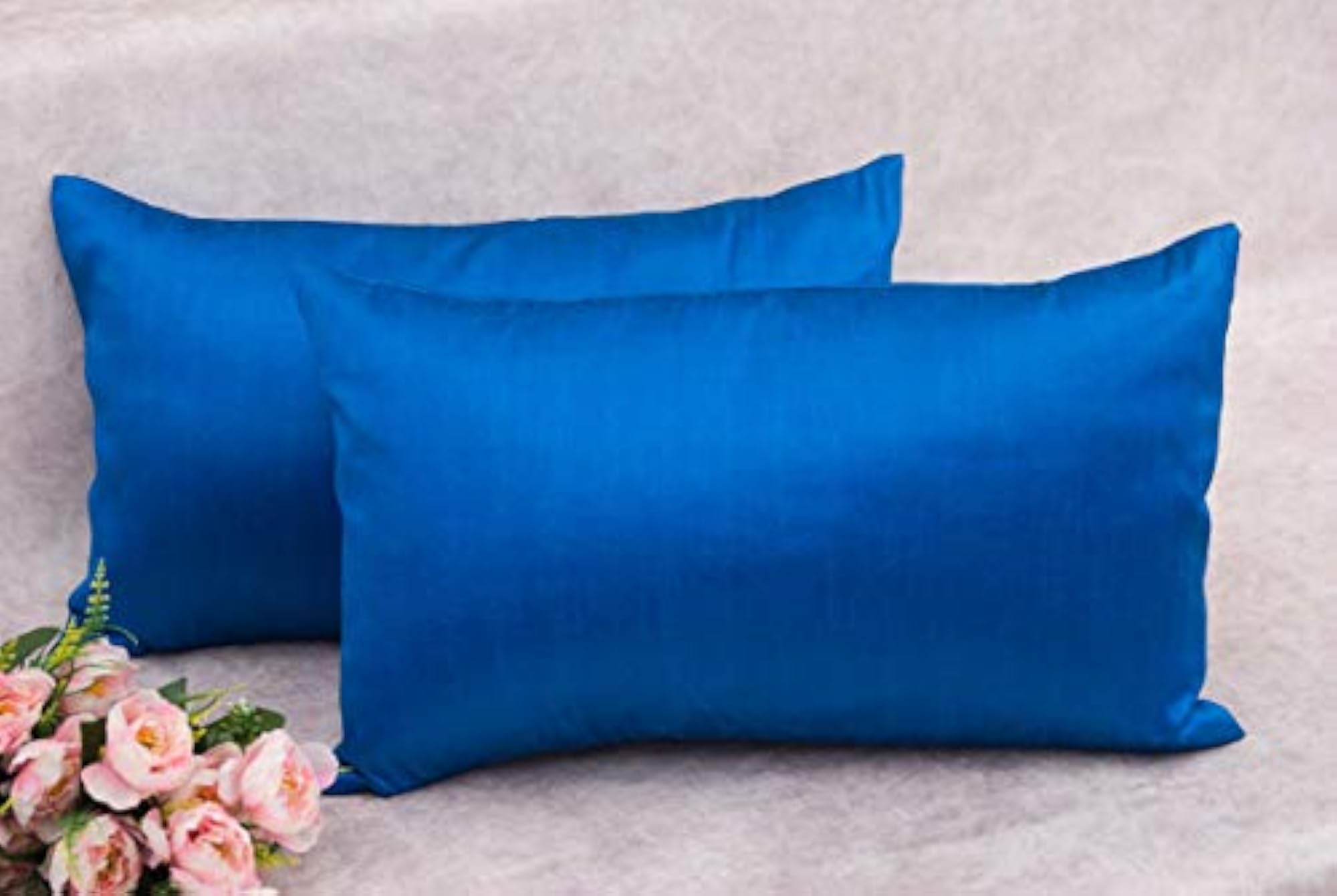 Teal Blue Cushion Covers, Set of 2